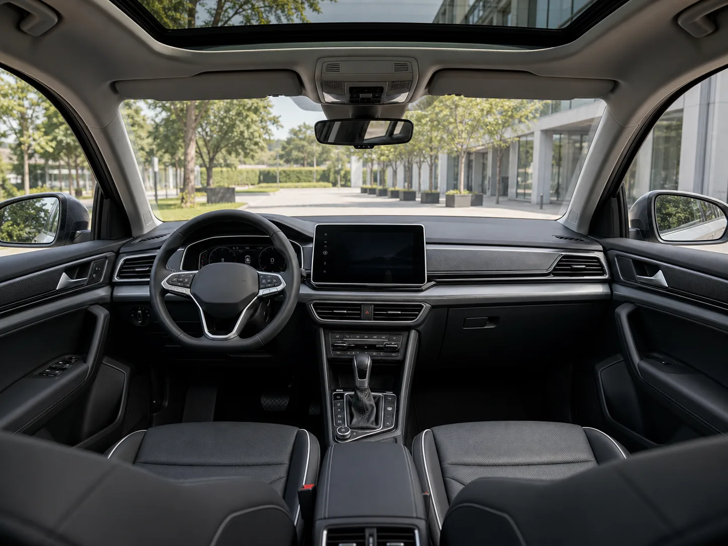 Интерьер Volkswagen Tharu с цифровой панелью